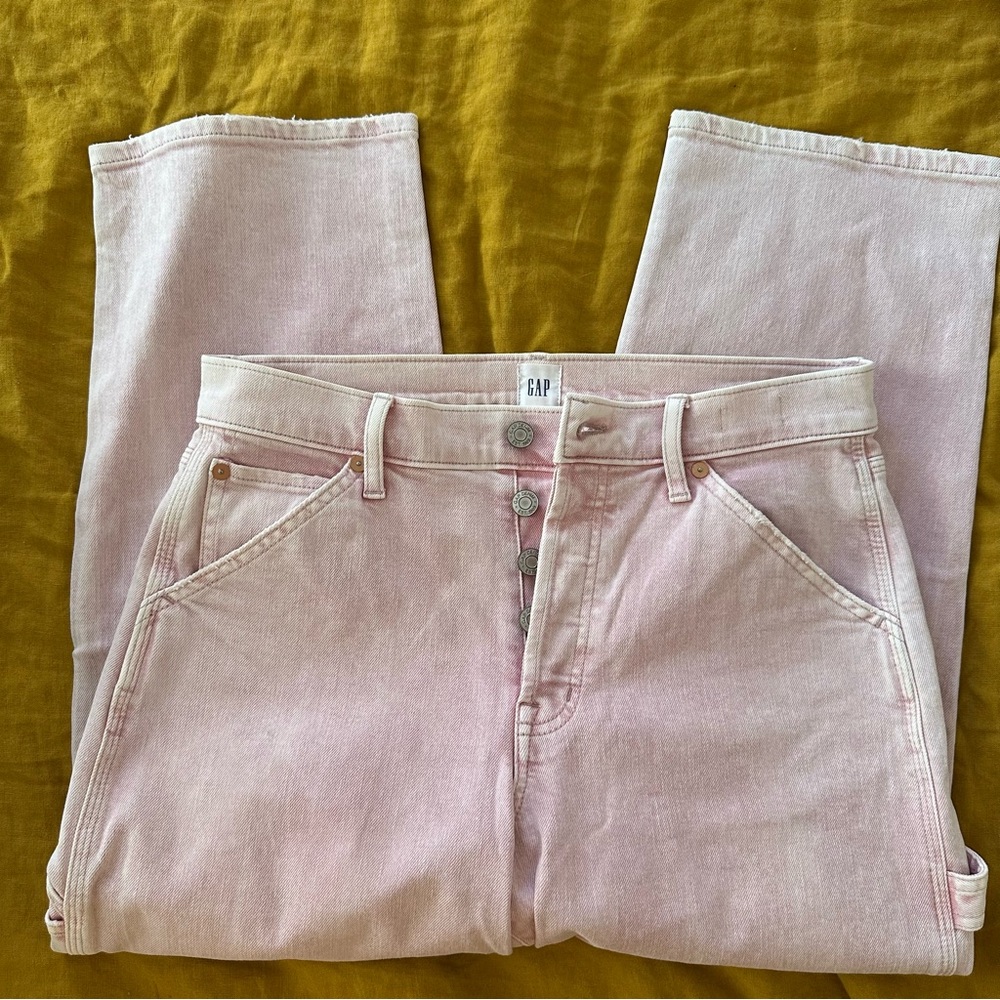 GAP - RARE - High Rise Pink Carpenter Jean - Picture 2 of 5